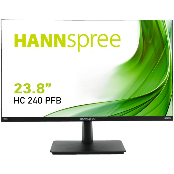 Hannspree HC240PFB 60,45cm/23,8 (1920x1080) 16:9 5ms VGA HDMI DisplayPort VESA Tilt Speaker Full HD Black