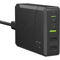 GC Power Source 4-Port 75W USB C Ladegerät mit 60W USB-C PD Power Delivery, USB Quick Charge 3.0 und 2xUSB Smart Ports, Universal-Schnellladegerät Netzteil