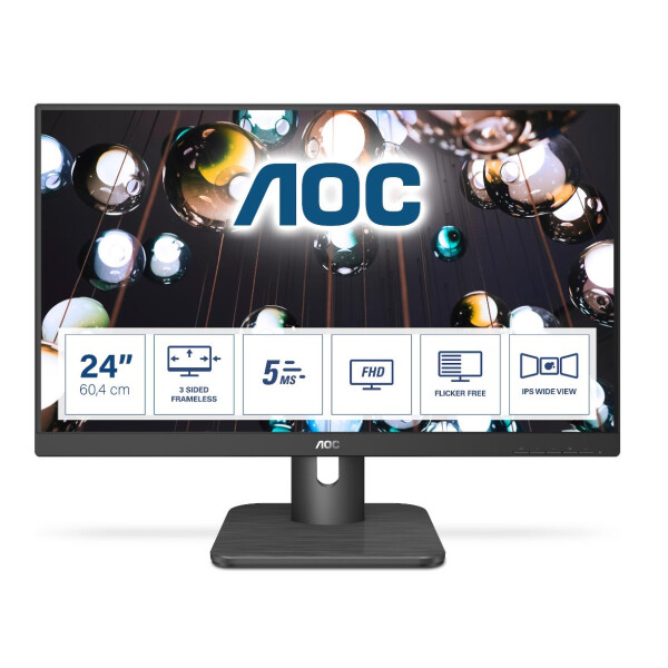 AOC 24E1Q Monitor / 24" / HDMI,DP & VGA / 1920 x 1080 / 12 Monate Garantie