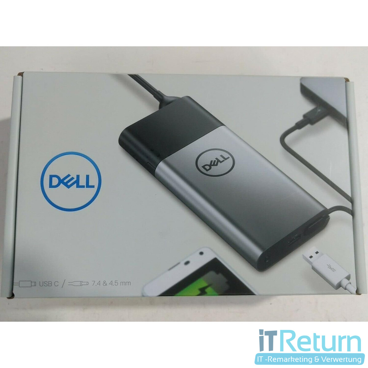 Dell 45W 19.5V 2.31A AC Hybrid Adapter + 43Wh USB-C 7.4mm...