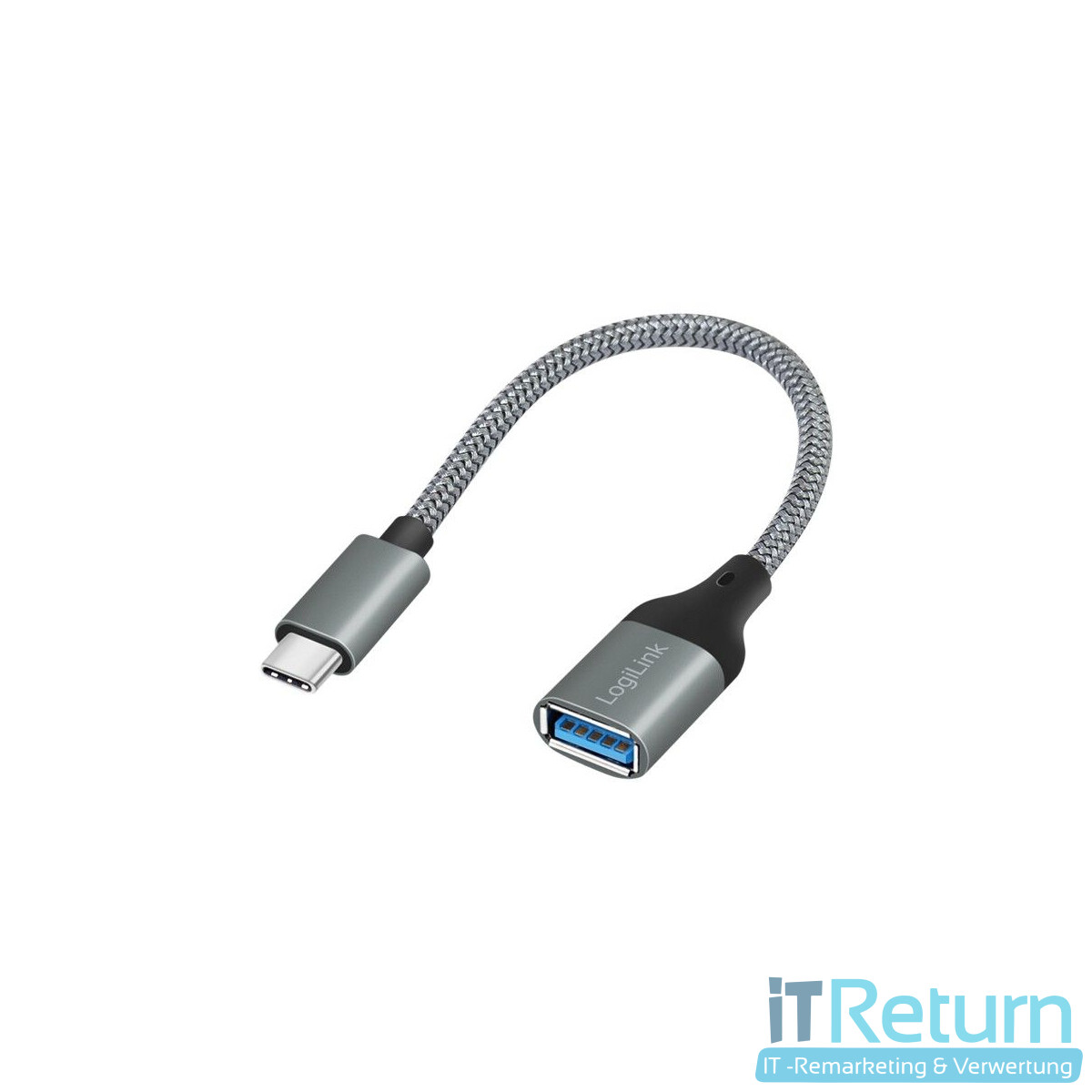 LogiLink USB-C > USB 3.2 (ST-BU) 0,15m Adapter Grau