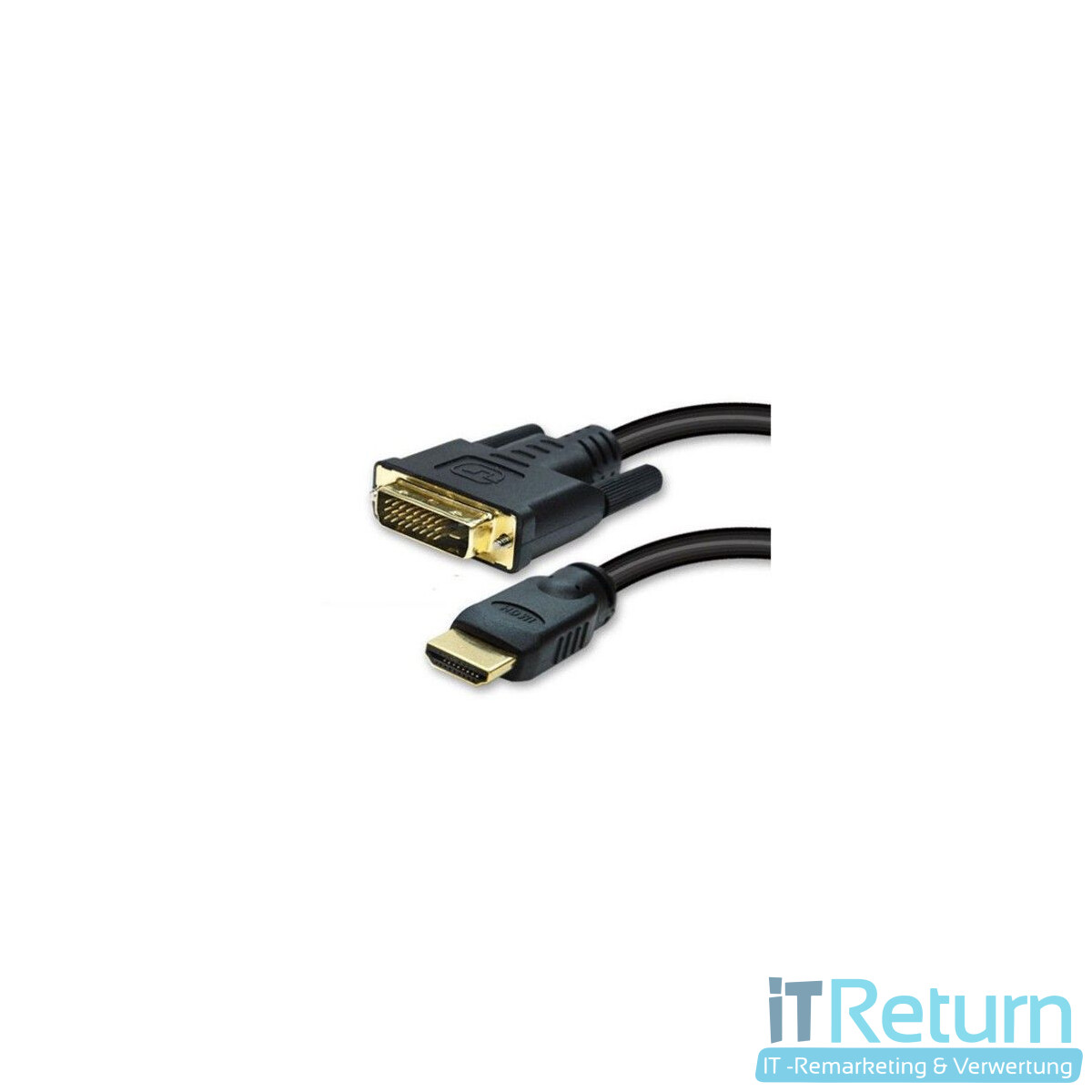 DVI-D 24+1 > HDMI (ST-ST) 2m Adapterkabel Schwarz