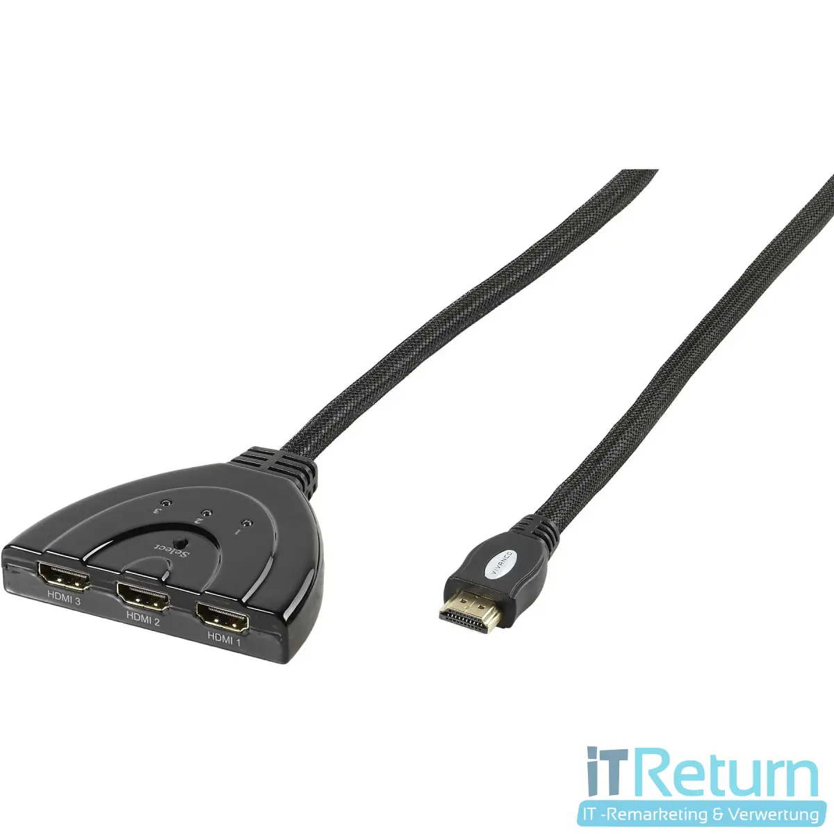 VIVANCO 47079 HDMI Switch, 3 auf 1, Automatische Umschaltung