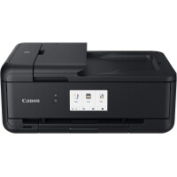 Canon PIXMA TS9550a Drucker Farbtintenstrahl Multifunktionsgerät DIN A4 A3 (Drucker A3, Scanner, Kopierer, 5 Separate Tinten, WLAN, LAN, Print App, 2 Papierzuführungen, Duplexdruck) schwarz