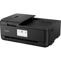 Canon PIXMA TS9550a Drucker Farbtintenstrahl Multifunktionsgerät DIN A4 A3 (Drucker A3, Scanner, Kopierer, 5 Separate Tinten, WLAN, LAN, Print App, 2 Papierzuführungen, Duplexdruck) schwarz