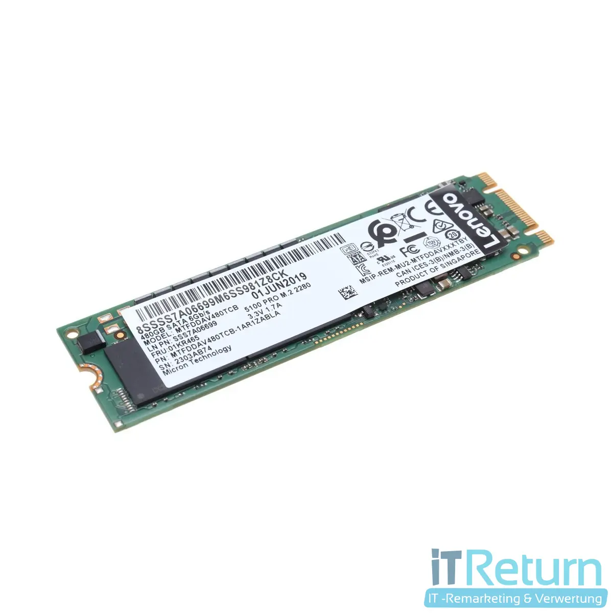 Lenovo 480 GB M.2 SATA SSD – Micron 5300 PRO OEM