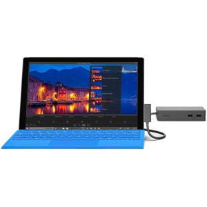 Microsoft Surface Dock (Modell 1661) – Docking Station mit 4× USB 3.0, 2× Mini DisplayPort, Gigabit LAN, Audio-Out, 90 W Netzteil – kompatibel mit Surface Pro, Book, Laptop & Go