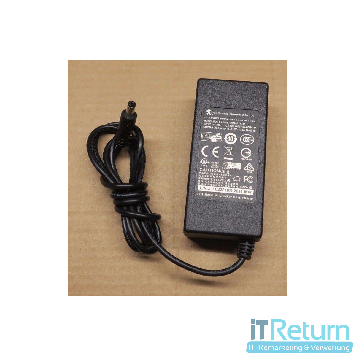 I.T.E Power Supply Adapter AU1361203n 12V 3A AC 100-240V ITE