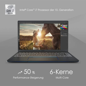 MSI Prestige 14 A10SC (35,6 cm/14 Zoll/Full-HD/ Creator Laptop (Intel Core i7-10710U, 16GB RAM, 512GB PCIe SSD, Nvidia GeForce GTX1650 4GB, Windows 10) Carbon-Grau