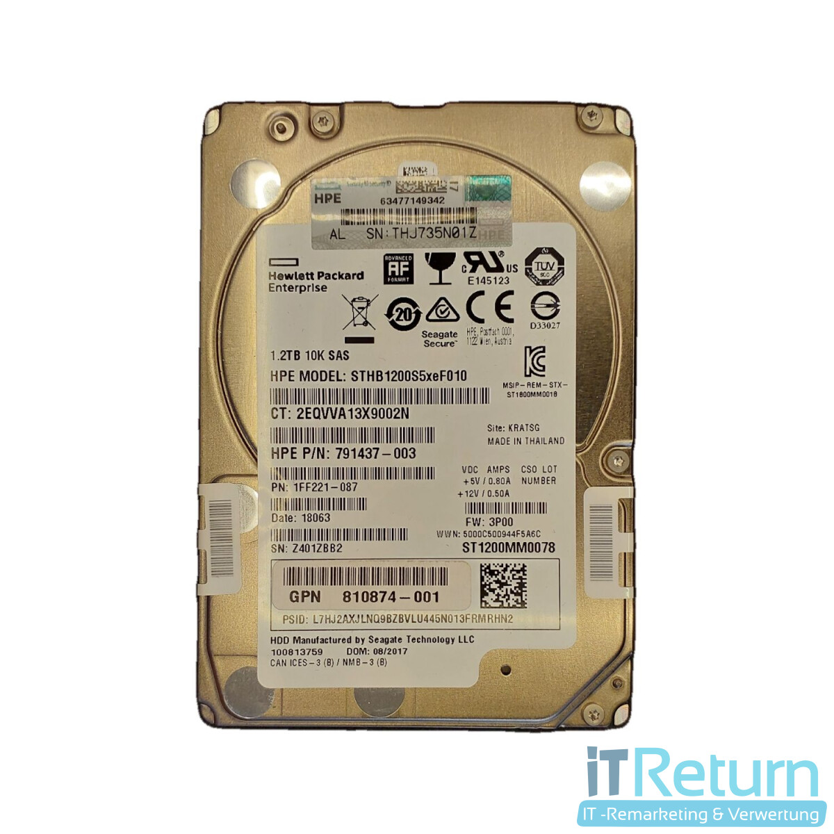 HPE 1.2TB 10K SAS HDD / HPE P/N 791437-0 box