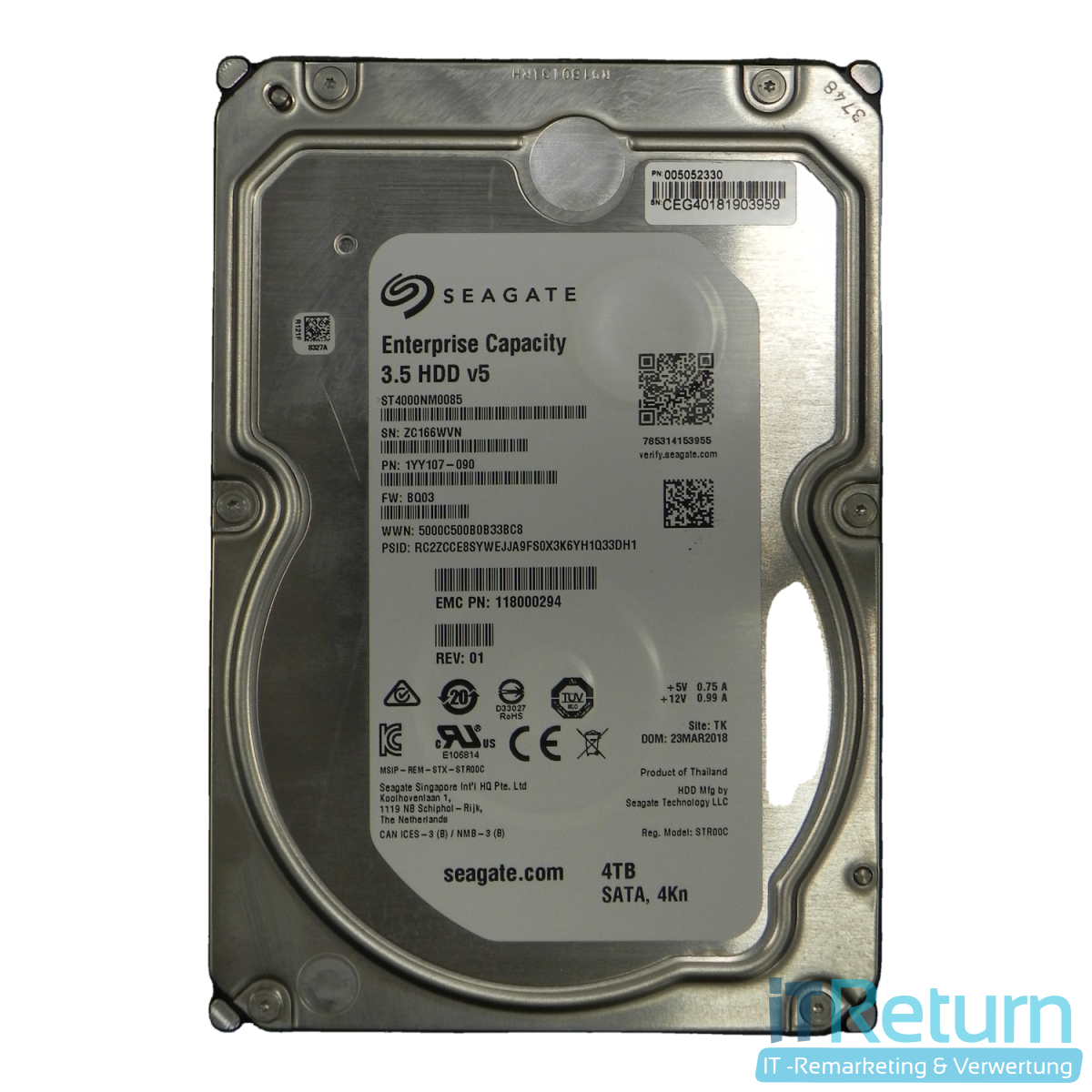 Seagate Exos 7E8 4TB Enterprise HDD / ST4000NM0085 / 4Kn