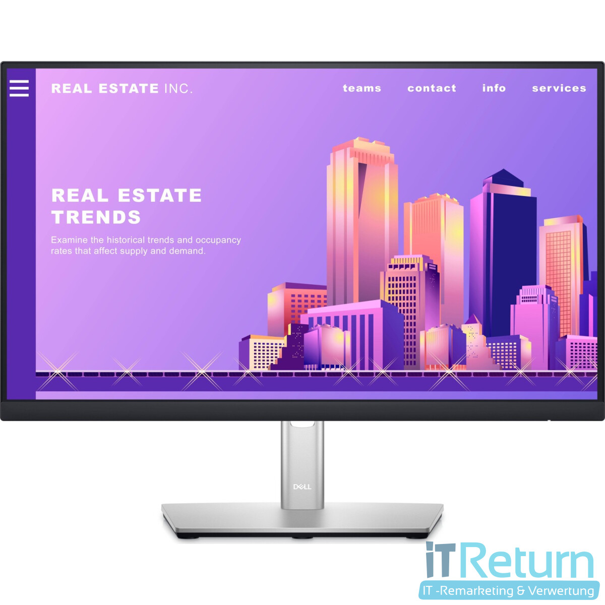 Dell P2222H Monitor / 22" / 1920x1080 / VGA; DP & H