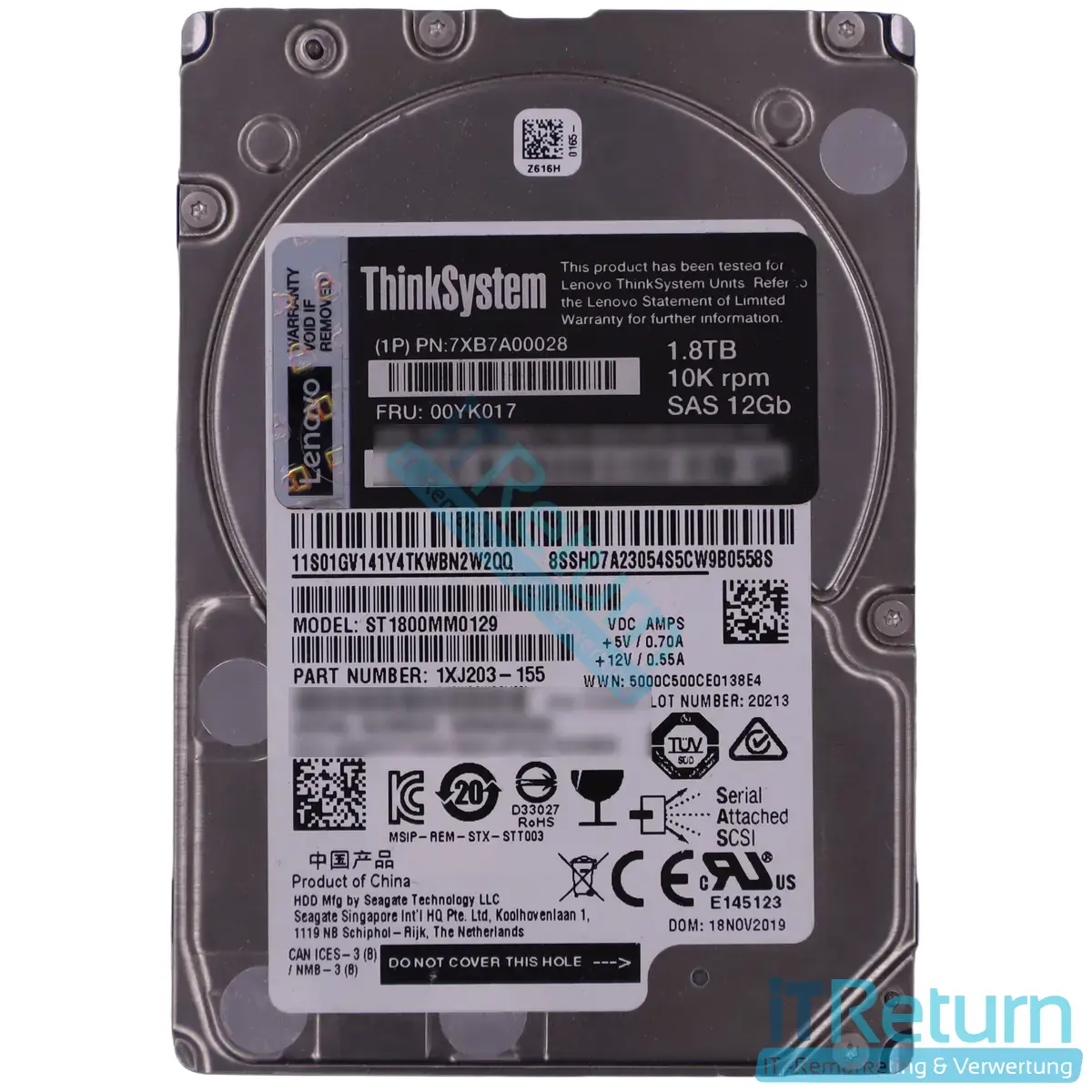 ThinkSystem 1,8TB 10K SAS 12Gb HDD &ndas box
